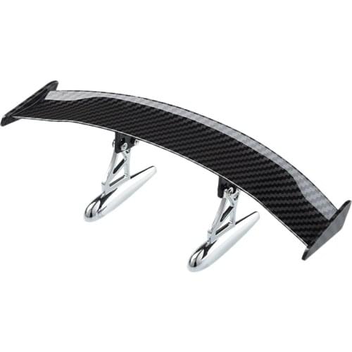 Mini Rear Small Wing Spoiler, 17cm Universal Carbon Fiber Tail Spoiler Wing Decoration Adjustable Racing Tail Wing