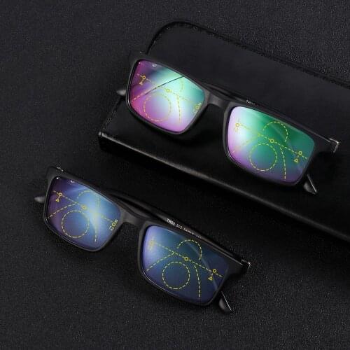 Unisex Progressive Multifocal Reading Glasses Anti-Blue Light Eyeglasses Near Far Sight Spectacles Hyperopia Diopter Eyewear