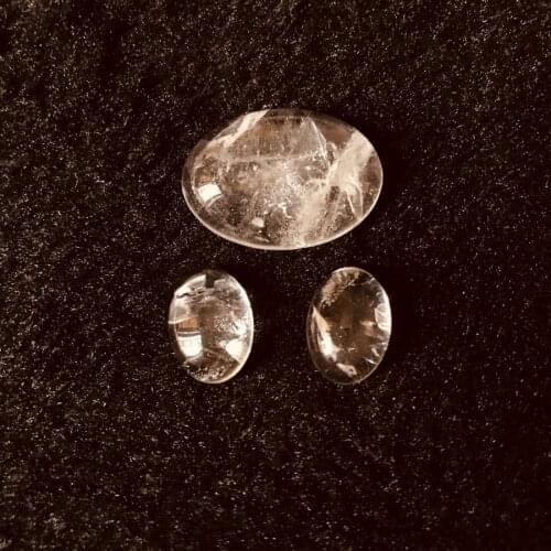 Natural Clear Quartz Crystal Cabochon Loose Stone 8x12mm 10x14mm 13x18mm 15x20mm Oval Gem stone Cabochon Ring face 10piece/lot