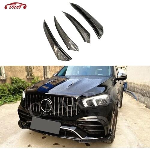 Dry Carbon fiber Front Fog Lamp Bumper anards Splitters FRP Moulding Trim for Mercedes Benz GLE Class W167 GLE53 AMG SUV 2020 UP