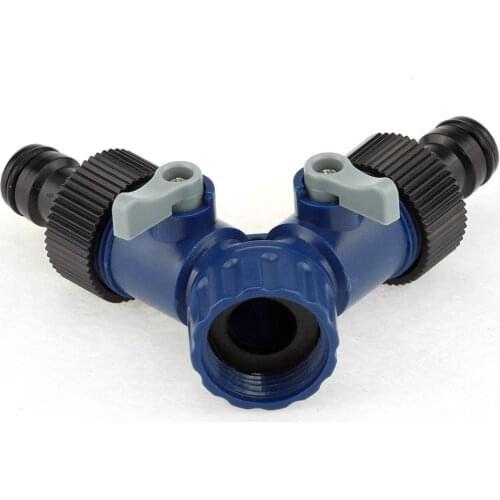 1PC 3/4" 2-Way Plastic Water Tap Splitter Garden Hose Splitter Y-Type Watering Connector Distributor For Outdoor Tap or Faucet
