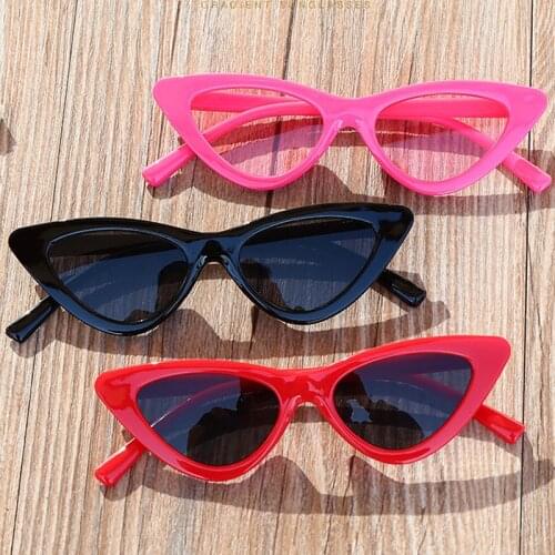 New Small Frame Cat Eye Children Sunglasses Boys Grils Baby Cateye Plastic Frame Kids Sun Glasses Child Goggle Cute Unique UV400