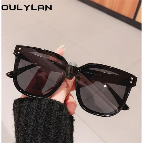 Oulylan Luxury Designer Sunglasses Oversized Square Sun Glasses Women Men Vintage Outdoors Spectacles UV400 Shades Black Glasses