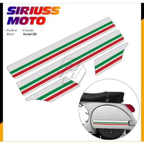 Motorcycle Side Panel Reflective Stickers Case for Vespa PX T5 Scooter-5 Decal
