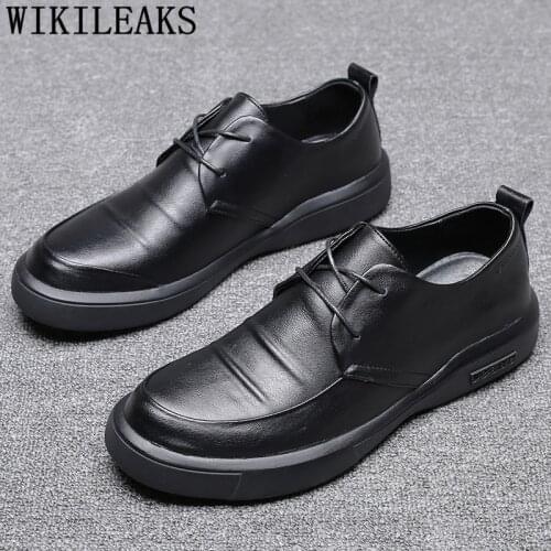 Oxford Shoes For Men Luxury Shoes Mens Shoes Leather Black Fashion Buty Meskie Chaussure Homme Cuir Zapatillas Hombre Casual