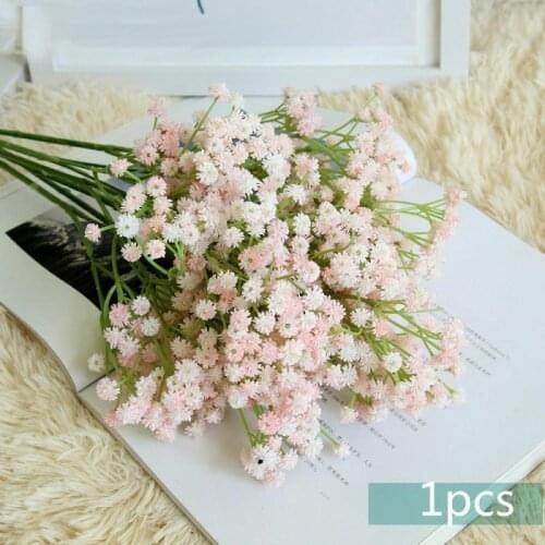 1Pcs Babies Breath Artificial Flowers Plastic Gypsophila DIY Floral Bouquets Arrangement for Wedding Home Decoration
