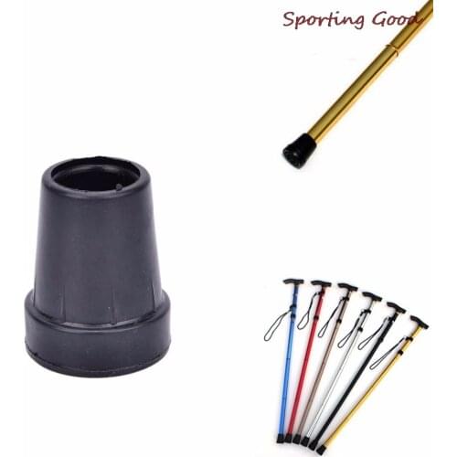 1Pc Ubber Walking Hiking Stick End Cover Tips Cane Crutch Pad Rubber Heavy Duty Metal Ferrule End Bottom 1.9cm