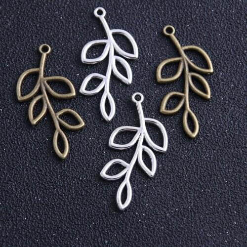 10pcs 22*41mm Antique Bronze/Sliver Free shipping Alloy Branch Charm Jewelry Pendant Charms