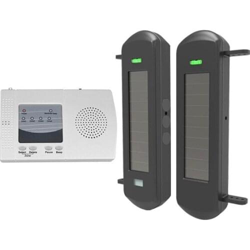 100m Infrared Beam Detector Wireless Solar Infrared Sensor Perimeter Alarm