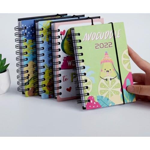 2022 Spanish Coil Day Planning Notebook A6 English notebook Notepad Planner Student Daily School Office Agenda