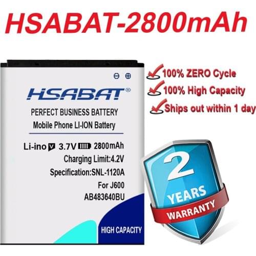 2800mAh AB483640BU HSABAT Battery for samsung J600 J608 C3050C S7350C F619 C3050 E740 E748 F110 F118 G618 L600 L608 B3210 M519