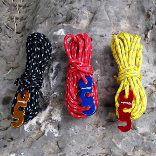 4 Pcs Multifunctional Tent Rope Tent Accessories Outdoor Sports Camping Hiking 400Cm Durable Polypropylene Rope High Quality