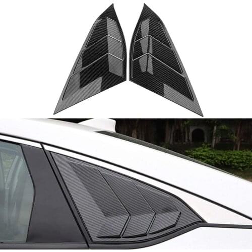 Car Rear Side Window Louvers Cover Blinds Scoop Air Vent Cover Trim for Honda Accord 2018 2019 2020