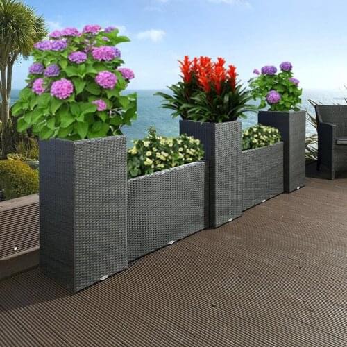 Freeshipping，Outdoor rattan flower box, iron plant flower trough, balcony garden rattan flower box