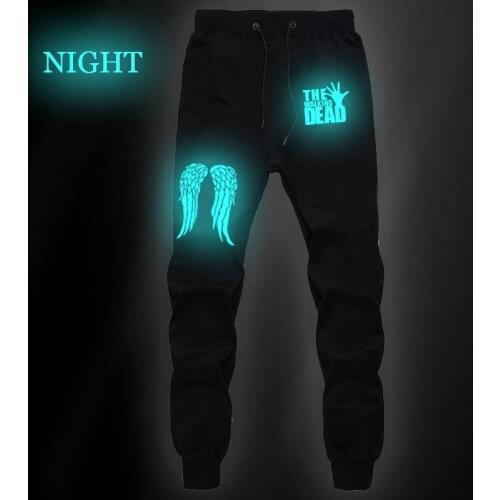 High Quality Casual the Walking Dead Luminous Casual Breathable Pants Women Mens Straight Pants Jogger Jogging Long Trousers