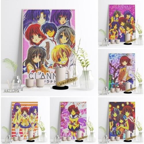 Clannad Famous Anime Poster Japanese Manga Character Print Art Canvas Painting Otaku Room Home Decor Wall Picture Fans Collect