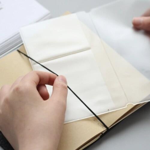 Travelers Notebook Pvc Storage Bag Zipper Card Pocket Folder A5/Standard/Portable/Passport 4 sizes