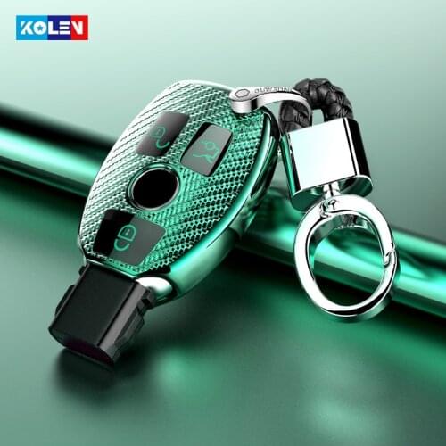 Soft TPU Carbon Fiber Car Remote Key Case Full Cover Fob Shell For Mercedes Benz A B R G Class GLK GLA w204 W251 W463 W176 W205