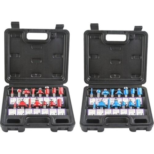 15 Pcs/Set Woodworking Milling Cutters Shank Carbide Router Bit for Wood Cutter Shank Router Bits for Home Improvement