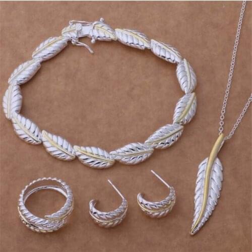 AS132 Free Shipping Silver Fine Jewelry Sets,-Sterling-Silver Charms Fashion Earring 152+Necklace 305+Ring 264+Bracelet 109