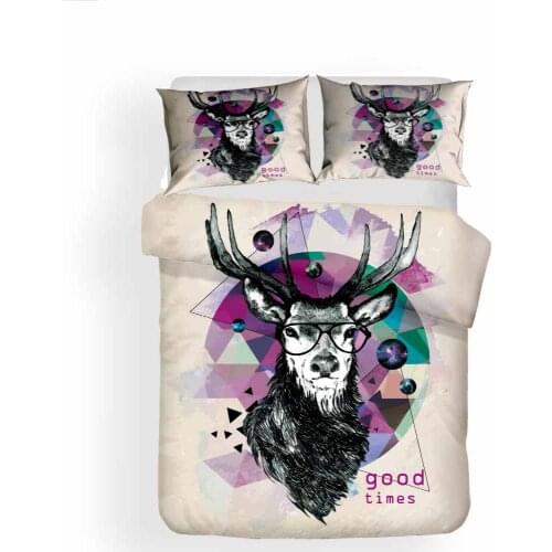 Deer Sika Deer Home Textile 3D Bedding Set Printed Bedding Set Soft And Comfortable Bedding sets 3 Piece Duvet Cover Set