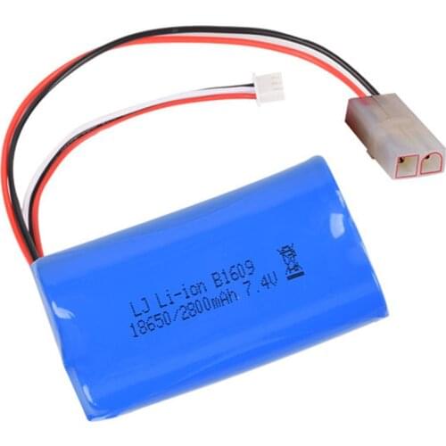 7.4V 2800mah lipo battery 18650 for henglong 3818 3819 3838 3839 3869 3879 3888 3889 3899 3898 3909 1:16 RC tanks cars toy parts
