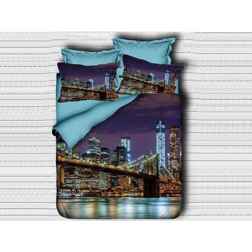 Best Class Digital Printed 3d Single Personality Duvet cover set City
