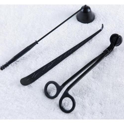 Candle Accessory Gift Pack 3 in 1 Set stainless steel Candle Bell Snuffers Wick Trimmer Candle Wick Dipper