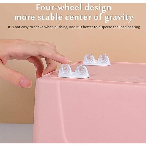 Novel 4pcs Adhesive Casters Pulley Rollers For Cabinet Drawer Storage Box Trash Can Small Furniture Hardware Directional Wheels