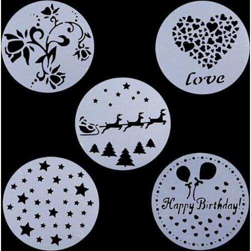New Wedding Cake Stencil Plastic Cookie Cake Stencil Fondant Cake Tool Decoration for Cake Wedding Flower Cookie Stencil