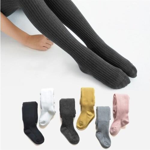 2021 Autumn And Winter New Childrens Pantyhose Girls Elastic Breathable Knitted Dance With Long Pantyhose