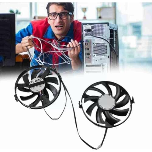 A Pair Of Graphics Card Cooling Fans For XFX XFX R9 Black 370/360 370/380/380X/ Graphics Card R7 FDC10U12S9-C Wolf Fan V2M5