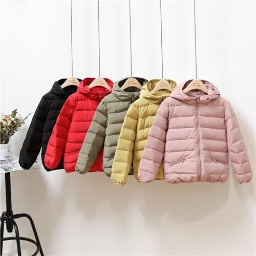 Family Look Matching Winter 90% White Duck Down Jacket Mom Daughter Son Outfits Women Mother Kids Ultra Light Jacket Padded Coat