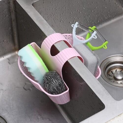 Sink Shelf Soap Sponge Drain Rack Bathroom Holder Kitchen Plastic Storage Basket Suction Cup Organizer Sink Kitchen Accessories