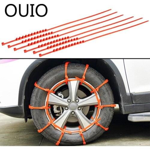 OUIO Car Tires Anti-skid Snow Chains For Mini Cooper Kia Ceed Hyundai Solaris Subaru Audi A3 Seat Leon Honda Civic Accessories
