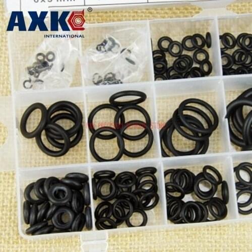 Rubber Feet Silicone Gasket 225pcs Ding Qing O-ring Repair Kit Set Black Rubber Ring Oil-resistant Wear-resistant Elasticity