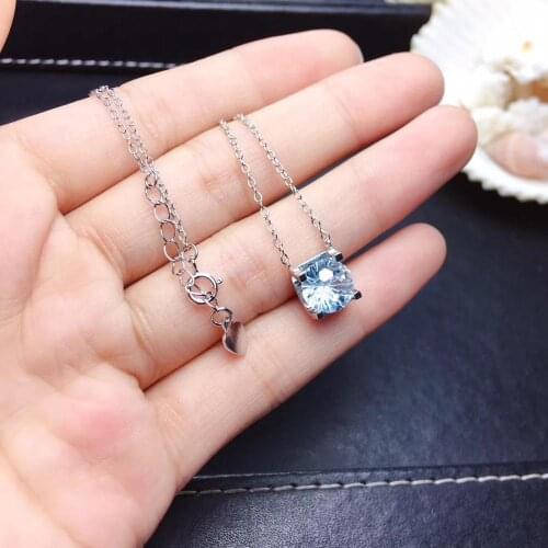 Topaz Pendant Natural And Real Topaz Necklace 925 sterling silver Fine jewelry Toapz Pendant