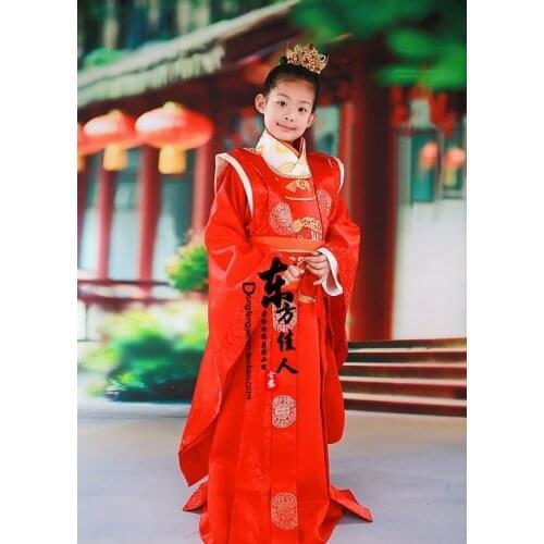 TV Play Legend of Great Tang Empress Wu Ze Tian Same Design Prince Li Zhi Costume Red Emperor Costume Tang Hanfu