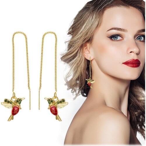 Woman Dainty Dangle Earrings Vintage Winged Hummingbird Bird Ear Hoop Earring Prevent Allergy Animal Earring Ювелирные Украшения