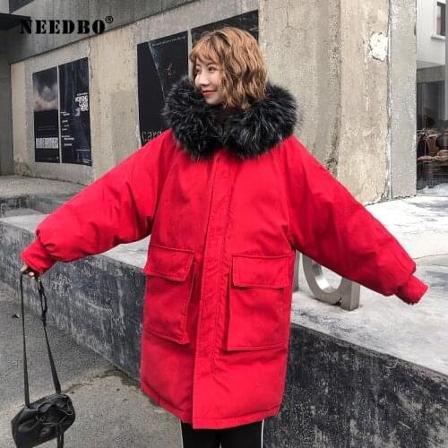 Winter Jacket Women Coat Snow Long Parka Fur Hooded Casual Oversize Woman Winter Coats and Puffer Jackets Padded Parka Mujer