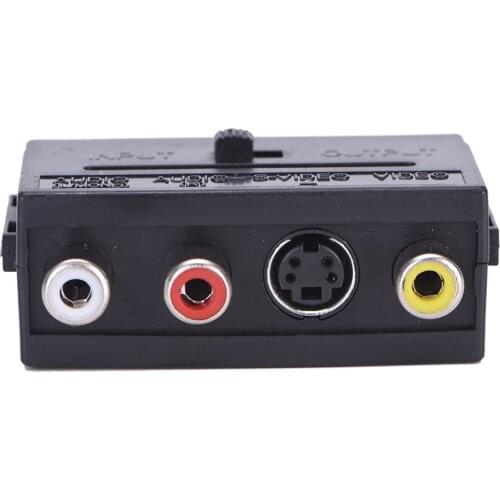 1 x 21 Pins SCART Male Plug To 3 RCA Female AV TV Audio Video Connector Adaptor Converter