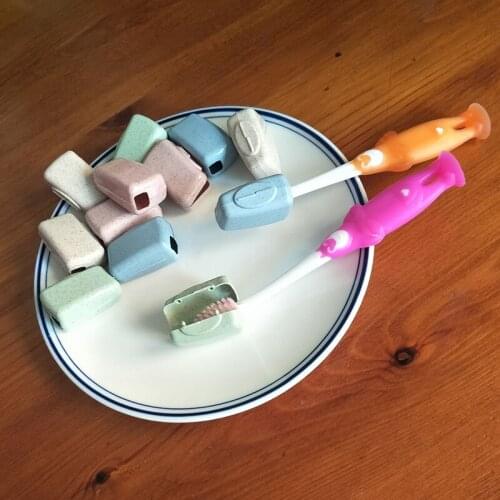 12pcs/pack Dust-proof Toothbrush Headgear Travel Accessories Organizer Travel Box Portable Small Protect Case Cover As Gift