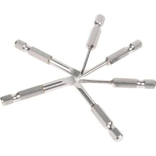 6pcs 1/4 Inch Hex Shank 50mm Slotted Screwdrivers Bits 2mm-6mm S2 alloy steel Magnetic Flat Head Slotted Tip Screwdrivers Bits