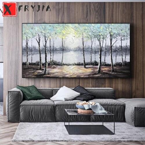 Full square Round drill Diamond embroidery Abstract forest tree landscape 5D DIY diamond Painting Cross Stitch Rhinestone Mosaic