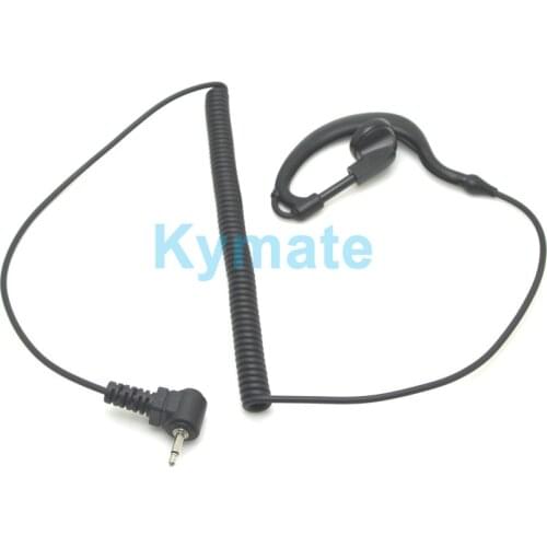 Black 3.5mm G-Hook Interphone Earpiece Earphone Walkie Talkie Single Ear Headphone 1 Pin Only For Listening for Two Way radio