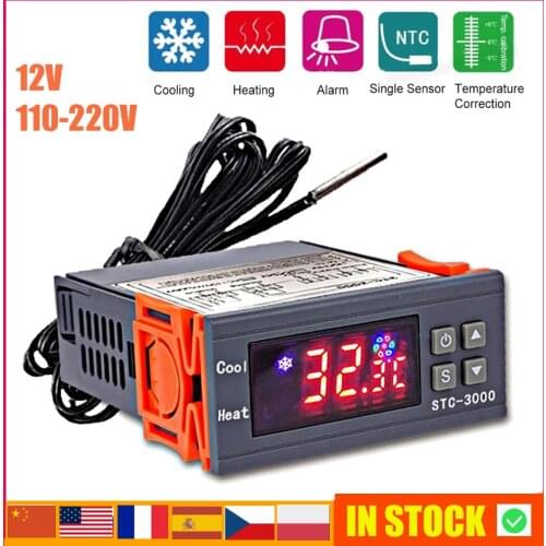 STC-3000 Digital Temperature Controller Thermostat Temperature Alarm System For Fermentation Hatch Freezer Water Tanks 110-220V
