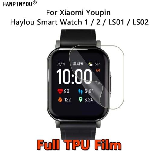 For Xiaomi Youpin Haylou Smart Watch 2 / LS01 LS02 Clear Full Cover Soft TPU Hydrogel Film Screen Protector -Not Tempered Glass