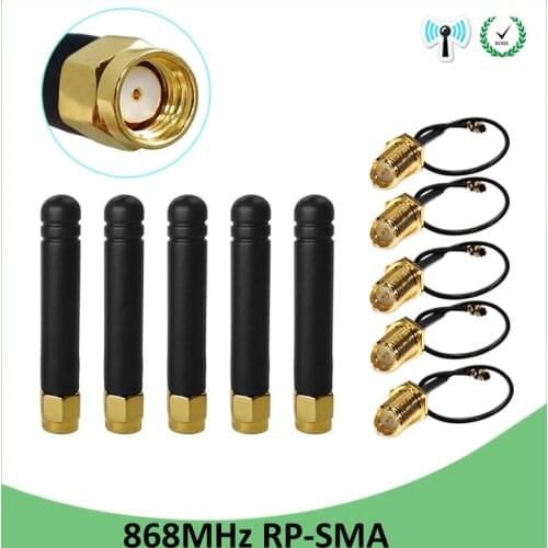 868 MHz 915MHz lora Antenna pbx 3dbi RP-SMA Connector GSM 915 MHz 868 MHz antena antenne +21cm SMA Male /u.FL Pigtail Cable