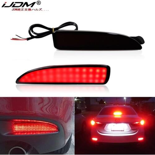 IJDM For Mazda 3 5 6 LED Bumper Reflector Lights Function as Tail,Brake & Rear Fog Lamps and sequential Flash Turn Signal Light