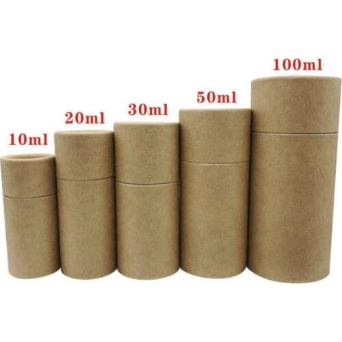 Premium Kraft Cardboard Tubes Case Packing box Kraft gift box for Essential Oil Bottle 10ml - 100ml SN3206